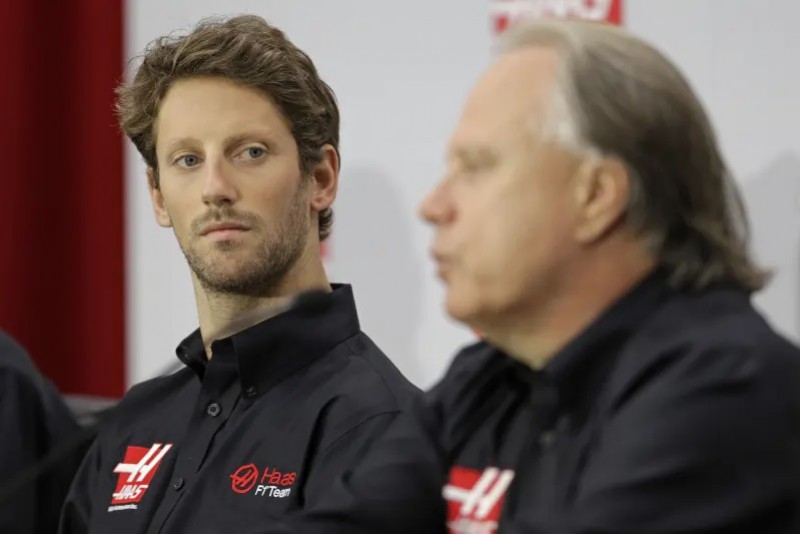 Od lewej: Romain Grosjean i Gene Haas