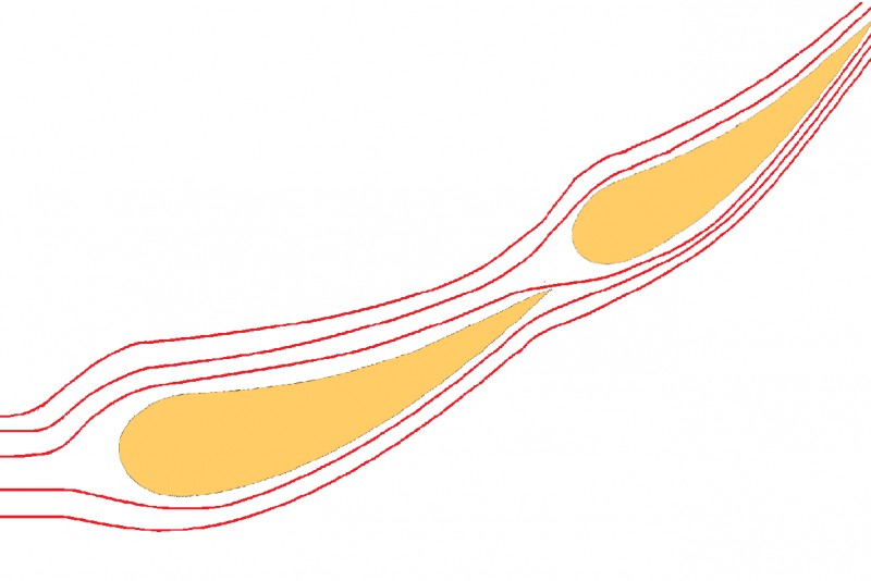Ilustracja przepływu powietrza na skrzydłach w Formule 1