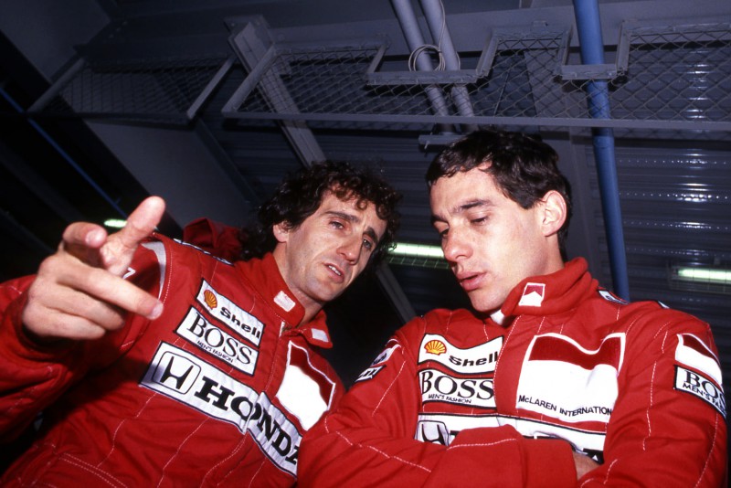 Od lewej: Alain Prost i Ayrton Senna