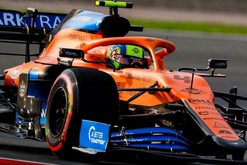 Lando Norris w McLarenie MCL35, sezon 2020 Formuły 1